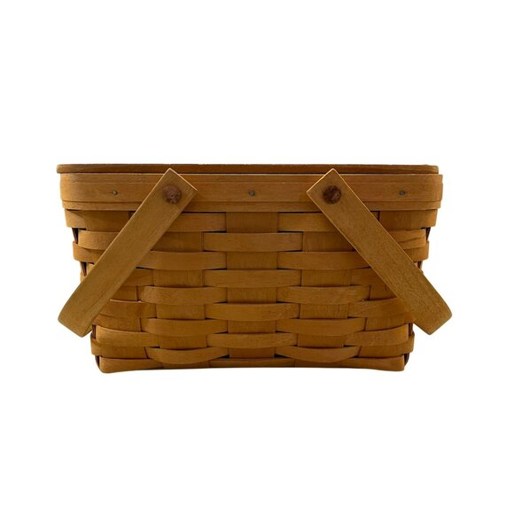 Vintage 2000 Longaberger Picnic Basket Used with Riser - Picture 9 of 16